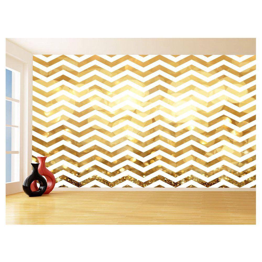 Papel De Parede 3D Sala Chevron Zig Zag Listras 3,5M Zig132