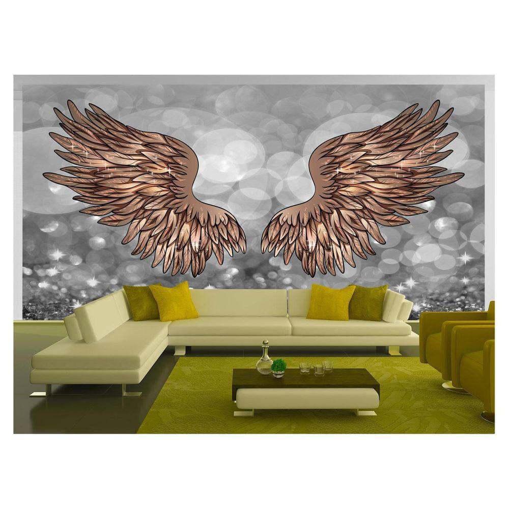 Papel De Parede 3D Arte Asas Selfie Insta Cores 3,5M Tra296