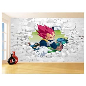 Papel De Parede 3D Dragon Ball Goku Vegeta Anime 3,5M Dbz87