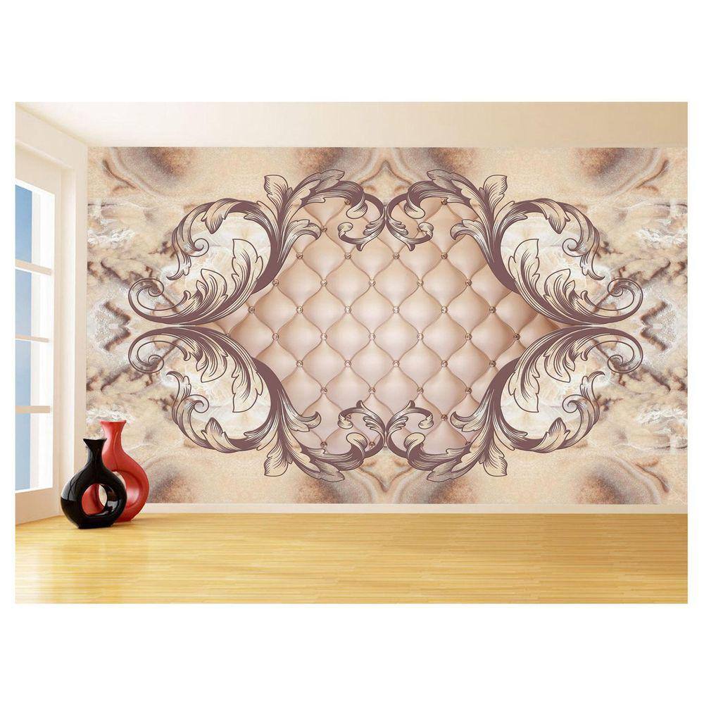 Papel De Parede 3D Floral Textura Sala Flores 3,5M Xfl258