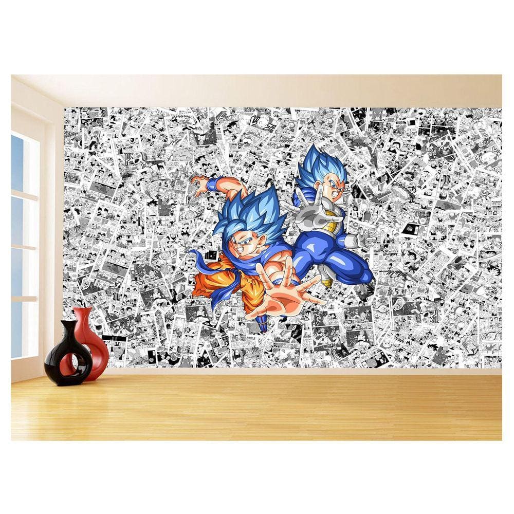 Papel De Parede Dragon Ball Goku Vegeta Anime 3,5M Dbz159