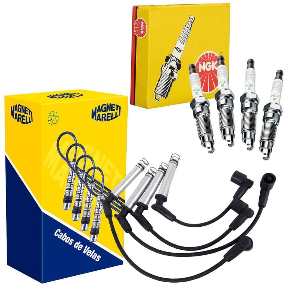 Kit Cabo de Vela Magneti Marelli e Vela Ignição NGK Corsa