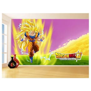 Papel De Parede 3D Dragon Ball Goku Vegeta Anime 3,5M Dbz05