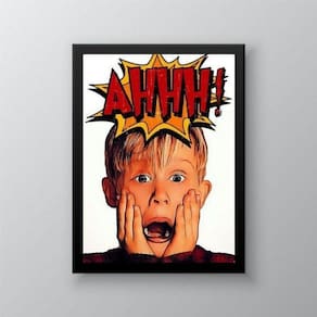 Quadro Esqueceram de Mim 33x24cm - Vidro, Moldura Preta