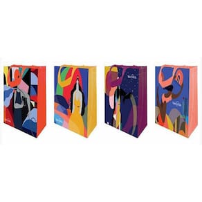 Sacola De Ráfia Retornável 35X40X18Cm Wish Pacote Com 50