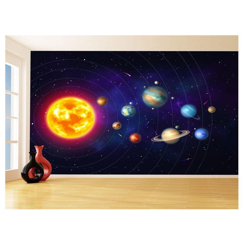 Papel De Parede 3D Espaço Estrelas Planetas 3,5M Nsp191