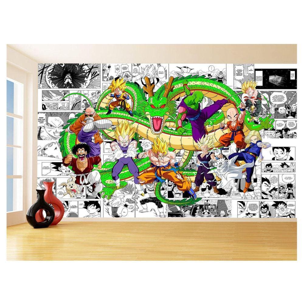 Papel De Parede Dragon Ball Goku Vegeta Anime 3,5M Dbz205