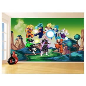 Papel De Parede Dragon Ball Goku Vegeta Anime 3,5M Dbz318
