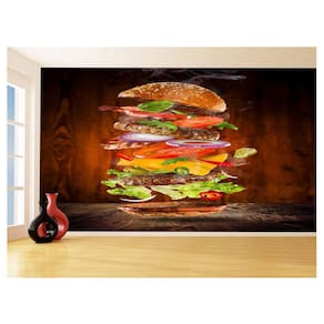 Papel De Parede 3D Alimentos Lanches Artesanais 3,5M Al436