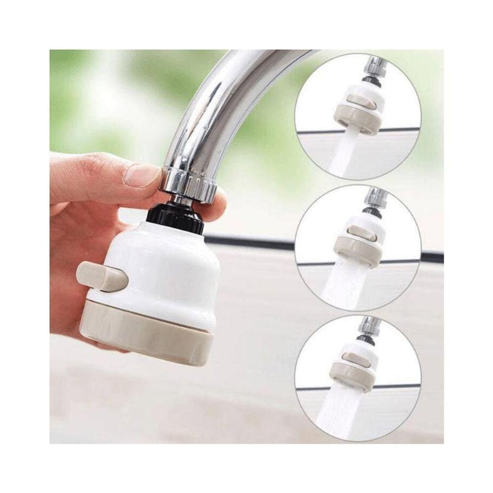 Adaptador Torneira 3 Jatos Arejador Melhor Pressão Branco