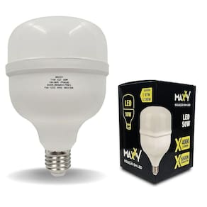 Kit 10 Lâmpadas Bulbo 50W Fria E27 - Branco Frio 6500K