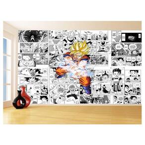 Papel De Parede Dragon Ball Goku Página Manga 3,5M Dbz635