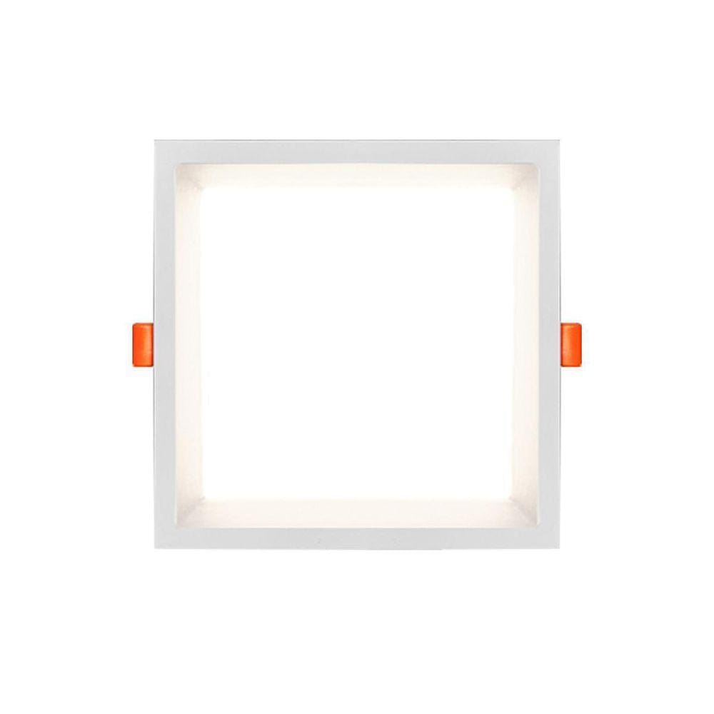 Painel De Embutir Led Branco Recuado 17,6X17,6 Bivolt 12W