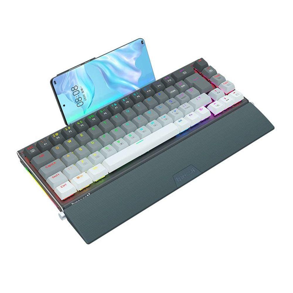 Teclado Gamer Mecânico Redragon Shaco RGB USB-C Switch Marrom - K641G-GW-RGB