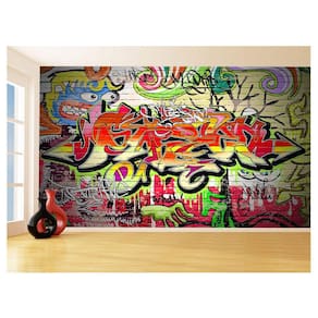 Papel De Parede 3D Arte Graffiti Mural Grafite 3,5M Tra46