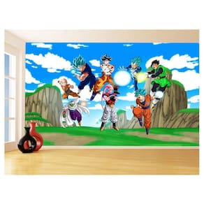 Papel De Parede Dragon Ball Goku Vegeta Anime 3,5M Dbz479