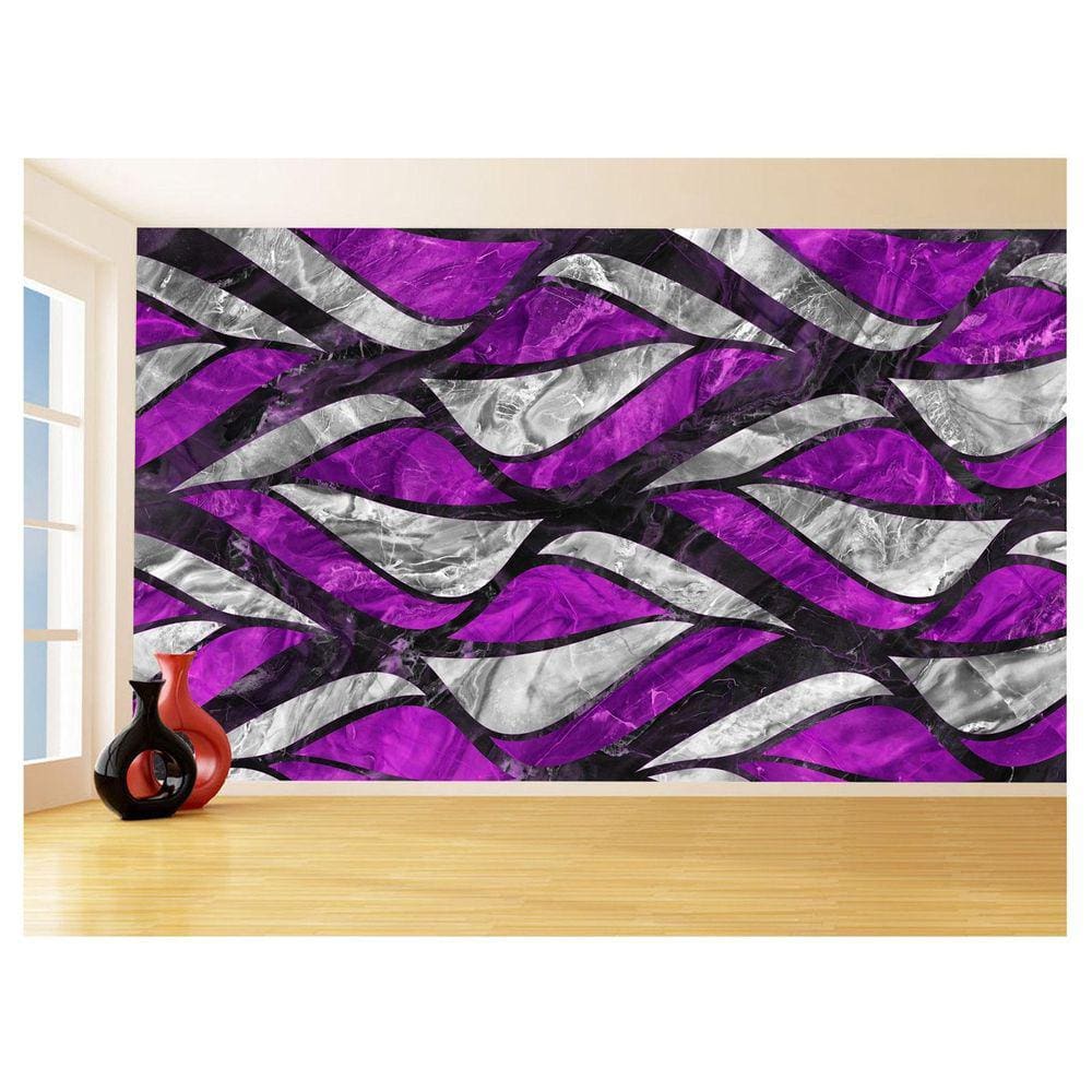 Papel De Parede 3D Estilo Marmore Cores Formas 3,5M Mbr177