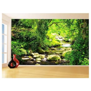 Papel De Parede 3D Paisagem Cachoeira Florestas 3,5M Nch224