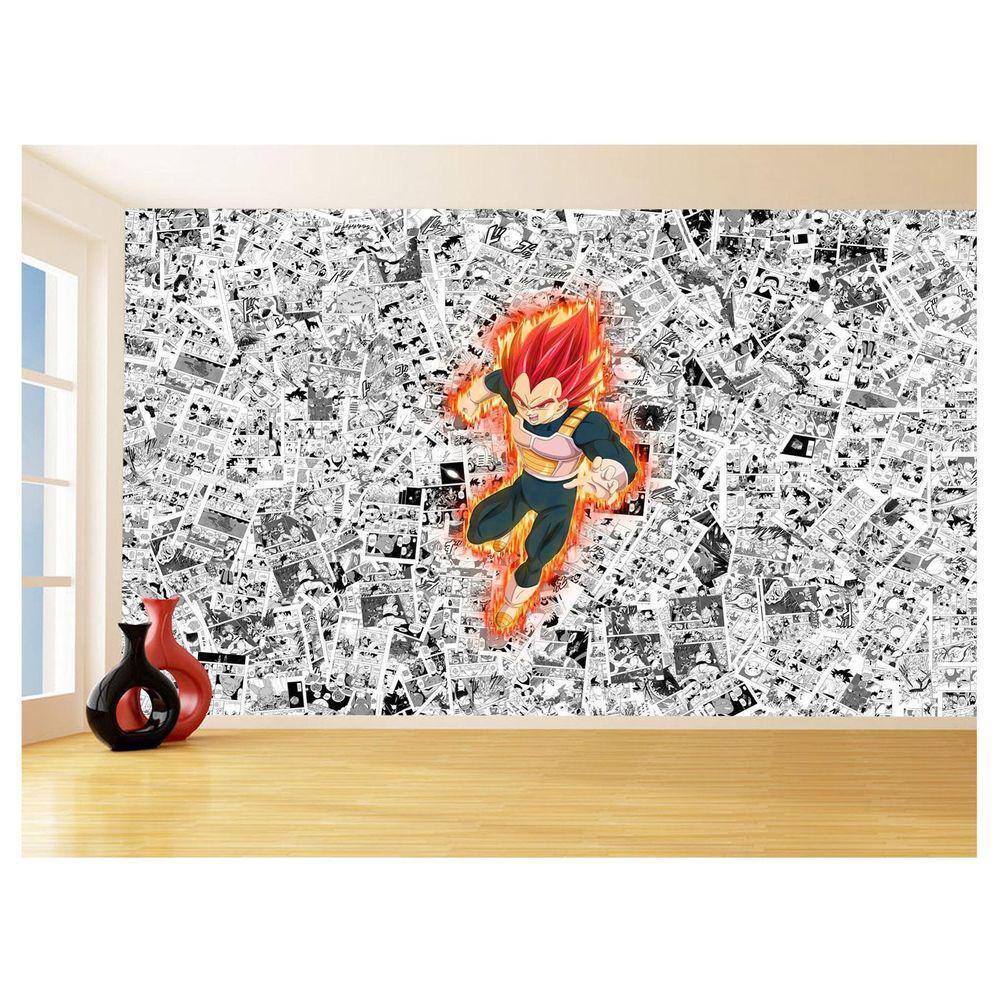 Papel De Parede 3D Dragon Ball Vegeta Anime 3,5M Dbz576