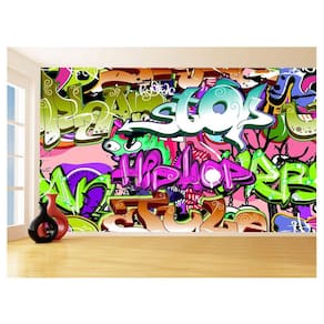 Papel De Parede 3D Arte Graffiti Mural Grafite 3,5M Tra40