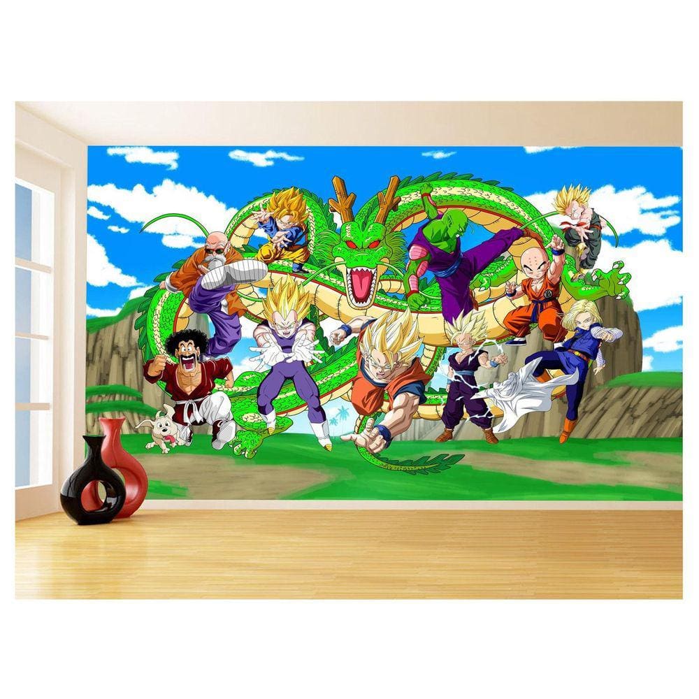 Papel De Parede Dragon Ball Goku Vegeta Anime 3,5M Dbz453