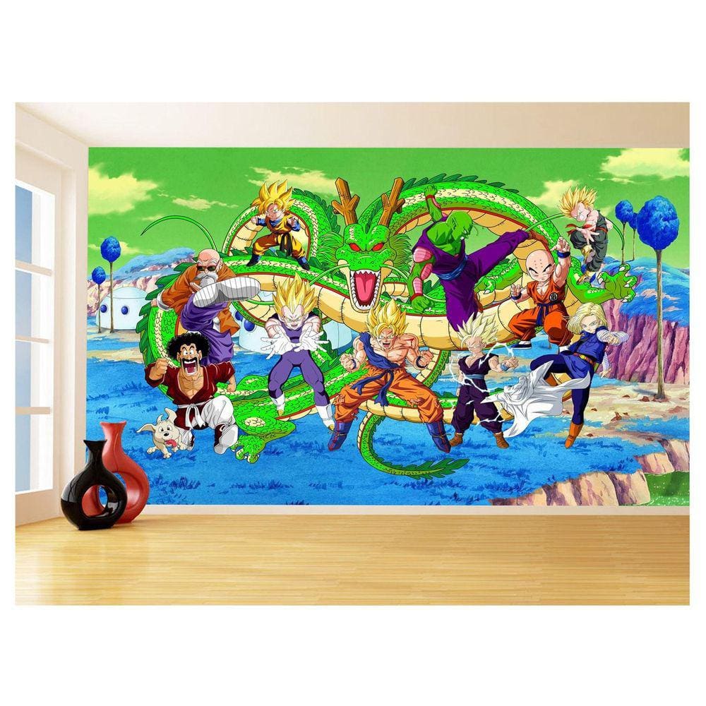 Papel De Parede Dragon Ball Goku Vegeta Anime 3,5M Dbz368