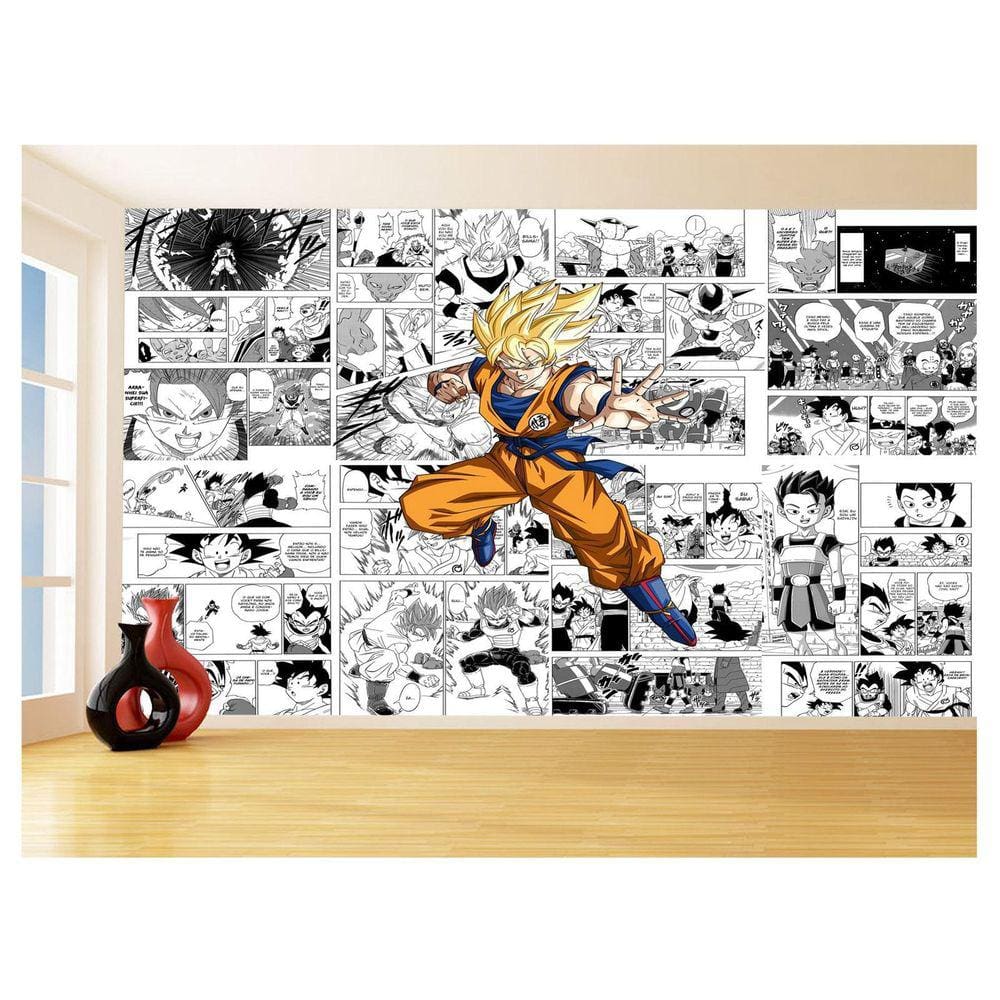 Papel De Parede Dragon Ball Goku Página Manga 3,5M Dbz653
