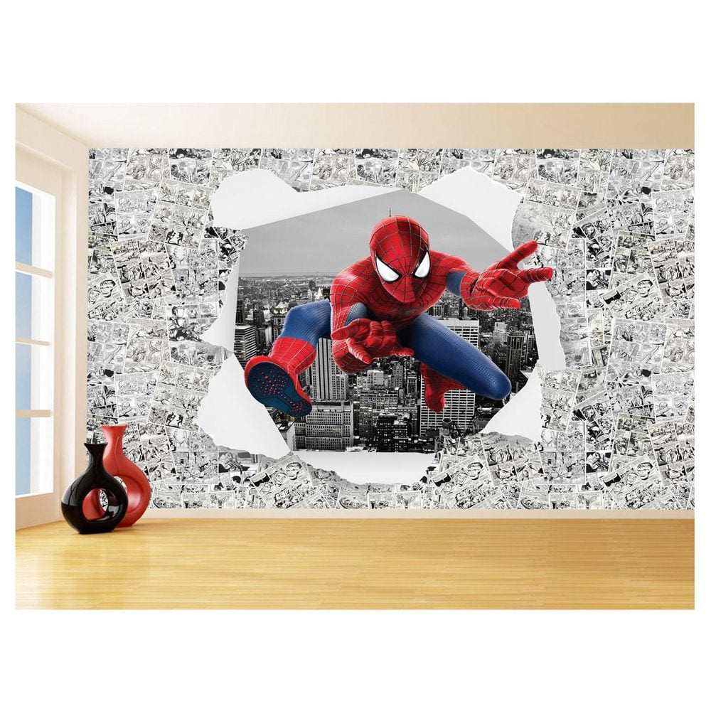 Papel De Parede 3D Heróis Página Quadrinhos Hq 3,5M Nhma262