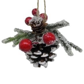 Enfeite de Natal Pinha e Frutos Le 9cm