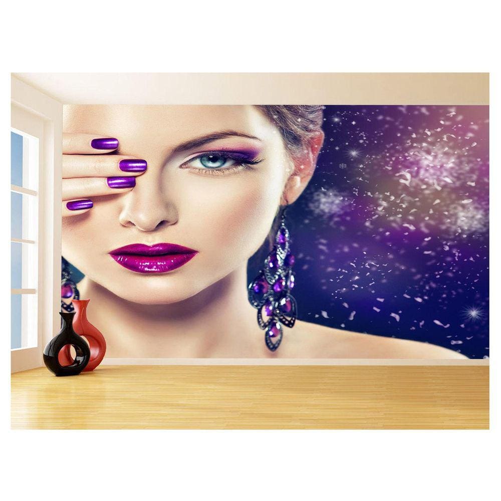 Papel De Parede Salão De Beleza Maquiagem Make 3,5M Slb59