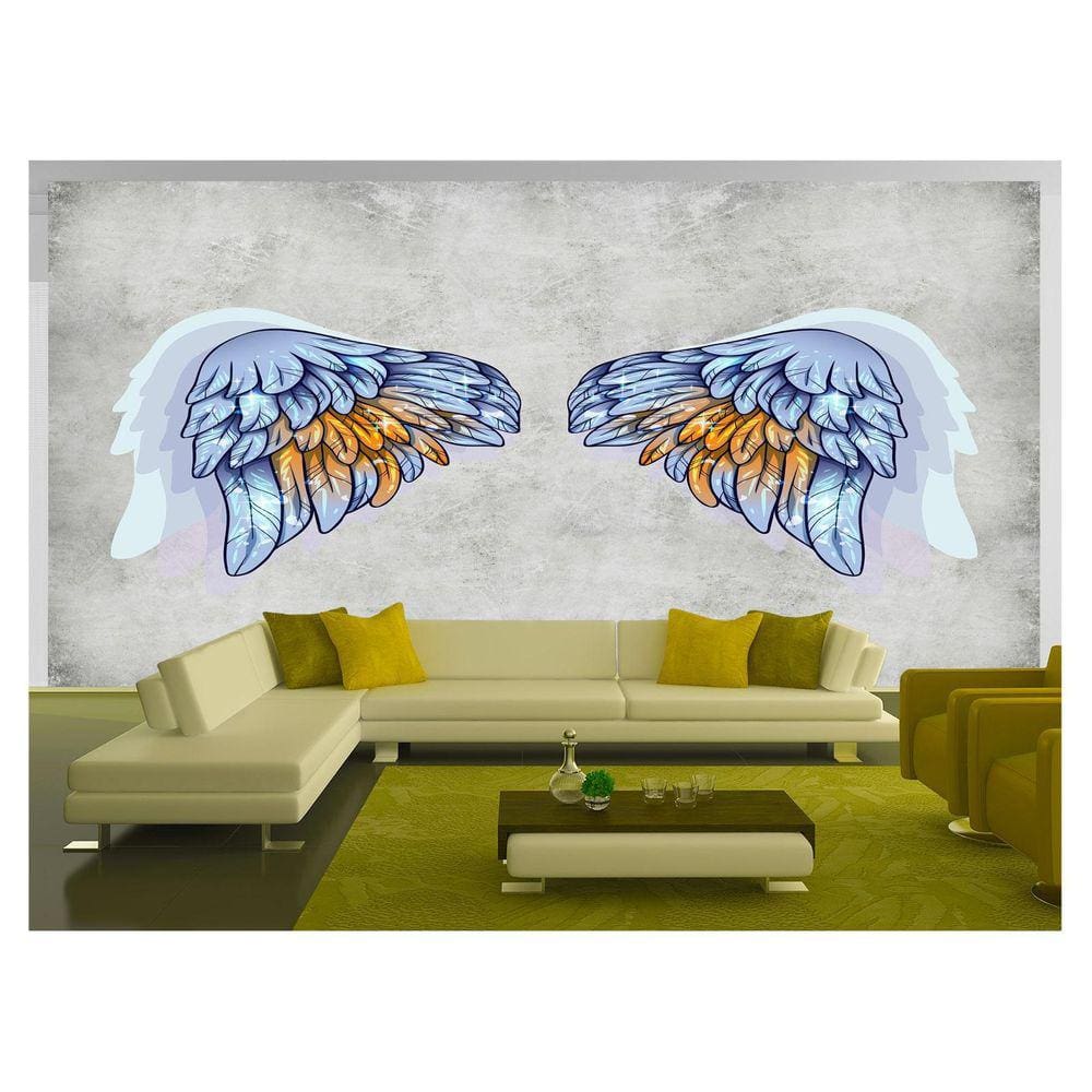 Papel De Parede 3D Arte Asas Selfie Insta Cores 3,5M Tra362