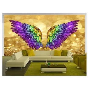 Papel De Parede 3D Arte Asas Selfie Insta Cores 3,5M Tra199