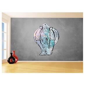 Papel De Parede 3D Animais Pop Art Rinoceronte 3,5M Pxa515