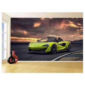 Papel De Parede 3D Carro Mc Laren Pista Super 3,5M Car266