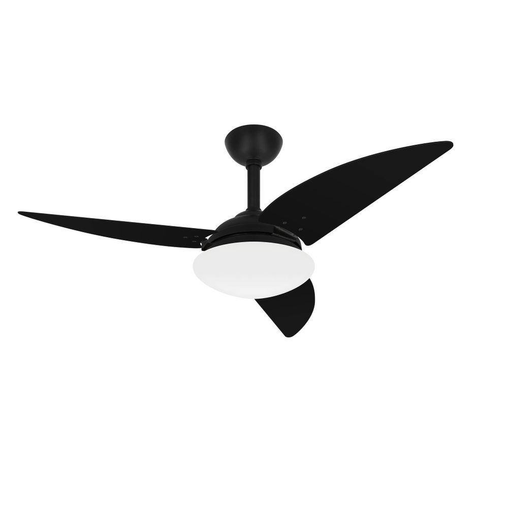 Ventilador Teto Preto Class 3 Pás Sala Econômico Ventax 220V