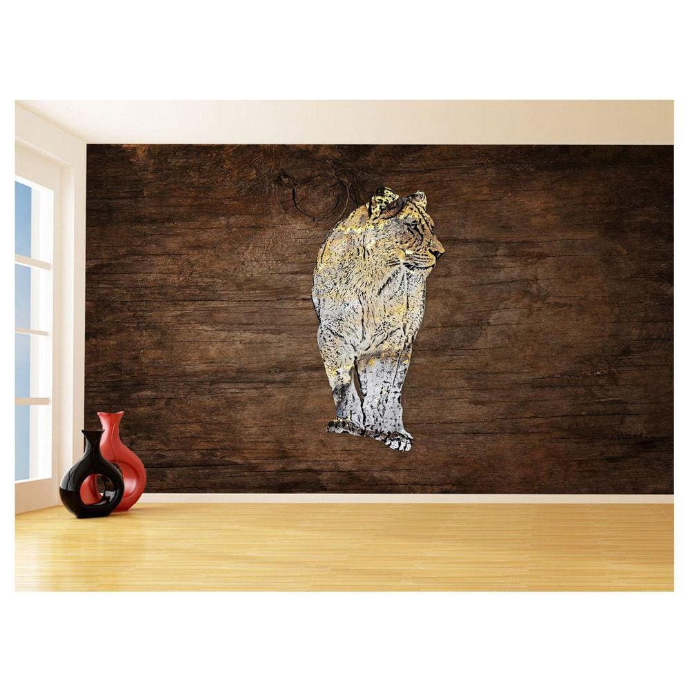 Papel De Parede Animais Pop Art Leoa Colorido 3,5M Pxa464