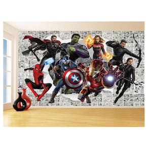 Papel De Parede 3D Heróis Página Quadrinhos Hq 3,5M Nhma228
