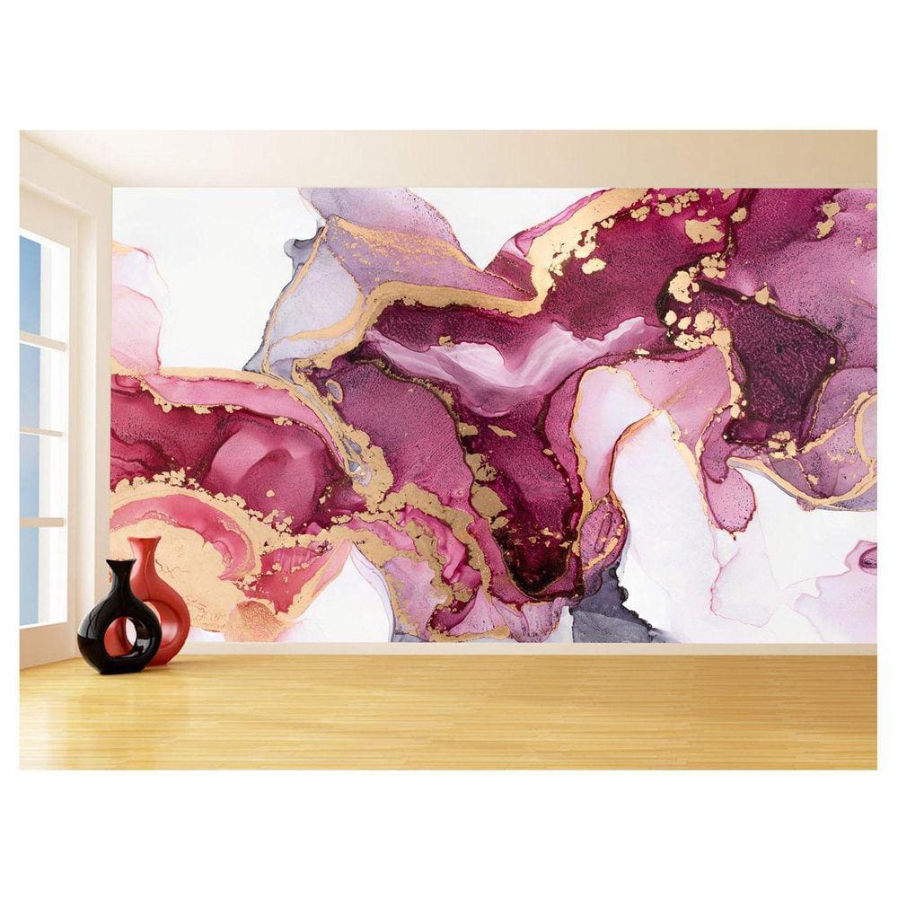 Papel De Parede 3D Estilo Marmore Tintas Cores 3,5M Mbr168