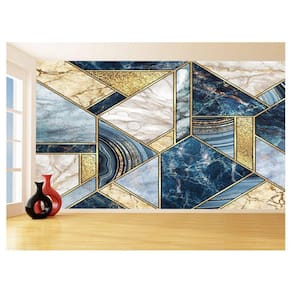 Papel De Parede 3D Estilo Marmore Cores Formas 3,5M Mbr54