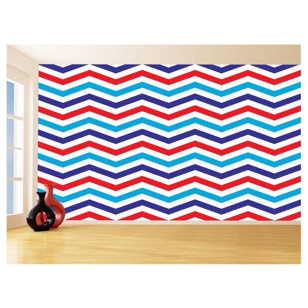 Papel De Parede 3D Sala Chevron Zig Zag Listras 3,5M Zig22