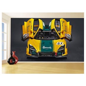 Papel De Parede 3D Carro Mc Laren Pista Super 3,5M Car286