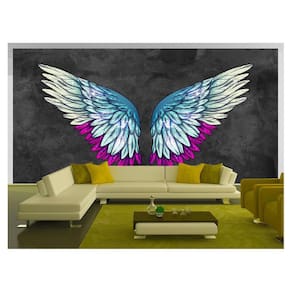 Papel De Parede 3D Arte Asas Selfie Insta Cores 3,5M Tra396