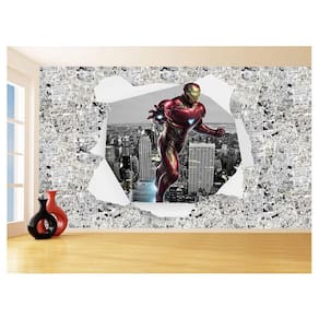 Papel De Parede 3D Heróis Página Quadrinhos Hq 3,5M Nhma275