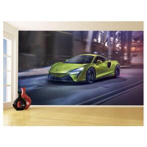 Papel De Parede 3D Carro Mc Laren Pista Super 3,5M Car252
