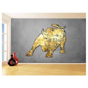 Papel De Parede 3D Animais Pop Art Touro Bull 3,5M Pxa196