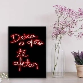 Quadro Decorativo Deixa O Afeto Te Afetar 24X18Cm