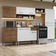 Armário de Cozinha Completa 293cm Rustic/Branco Emilly Madesa 10