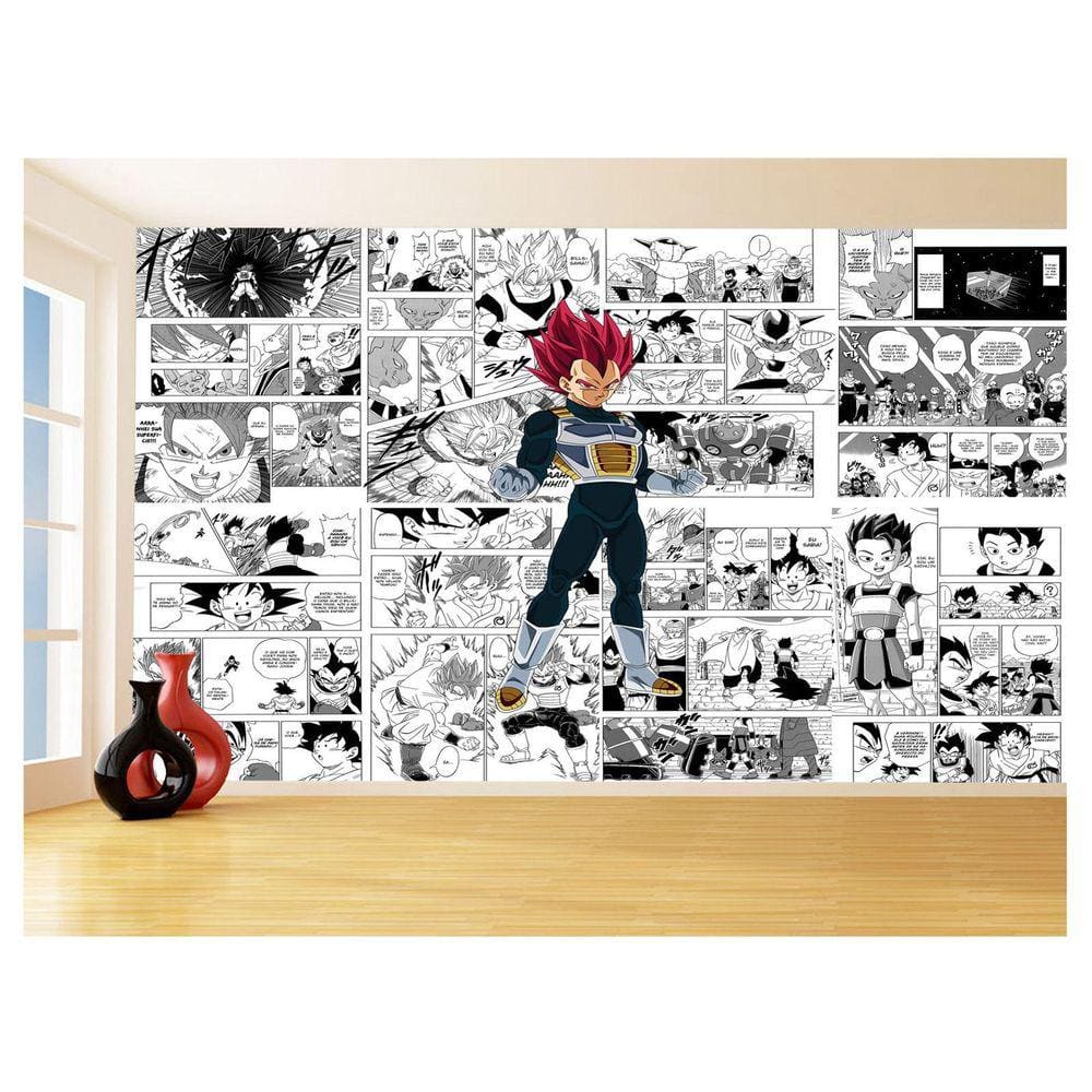 Papel De Parede 3D Dragon Ball Vegeta Anime 3,5M Dbz706