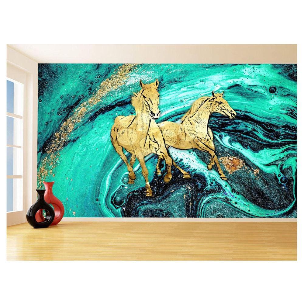 Papel De Parede Animais Pop Art Cavalos Cores 3,5M Pxa346