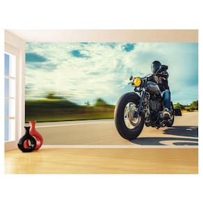 Papel De Parede 3D Moto Esporte Viagem Estrada 3,5M Bkm103
